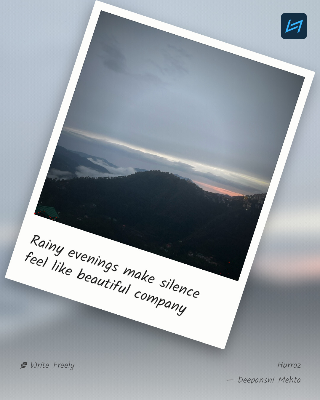 Rainy evenings make silence feel like beautiful company