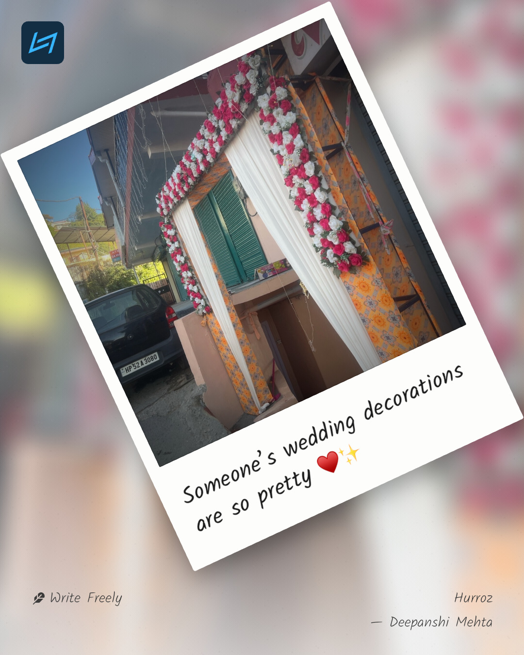 Someone’s wedding decorations are so pretty ♥️✨