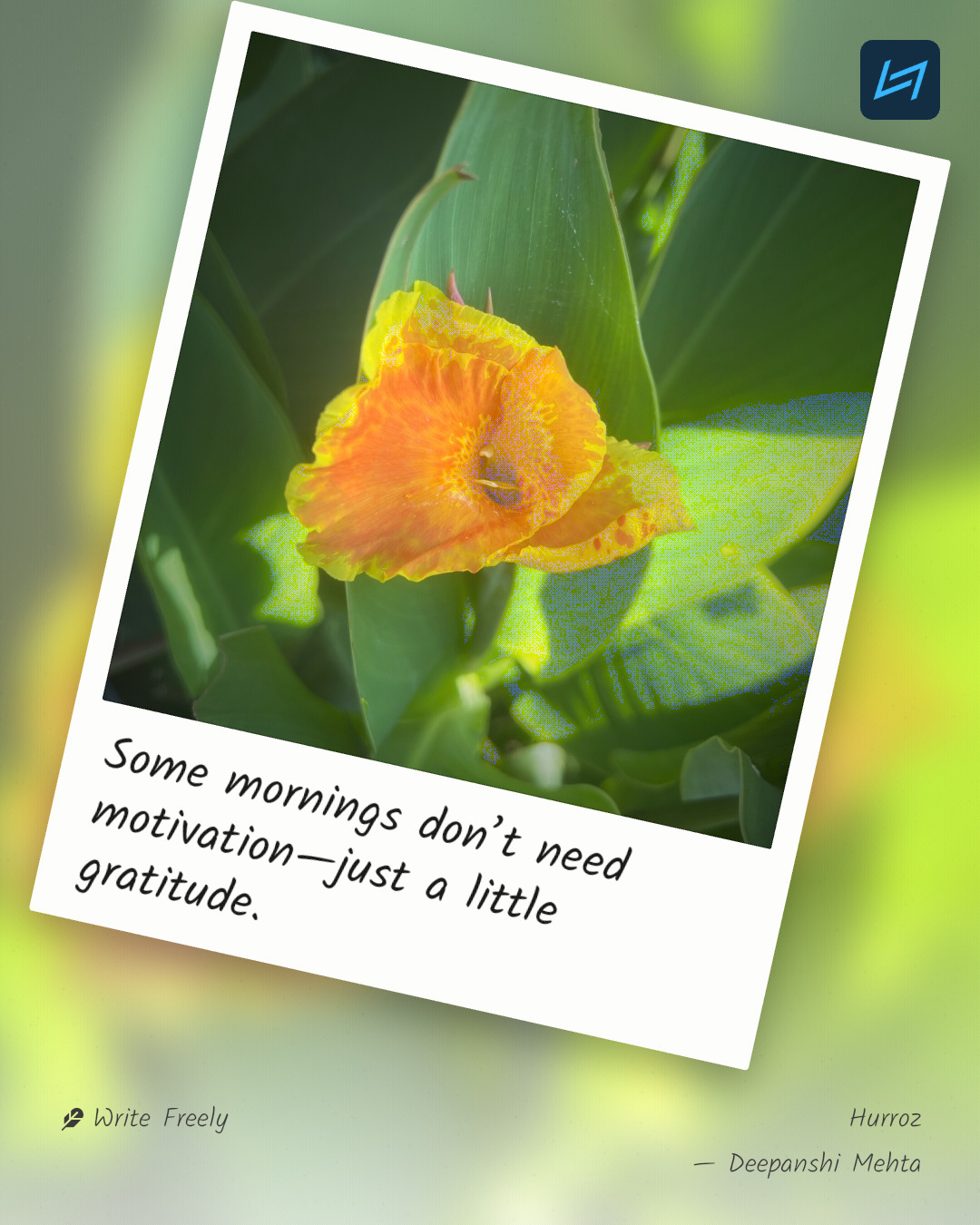 Some mornings don’t need motivation—just a little gratitude.