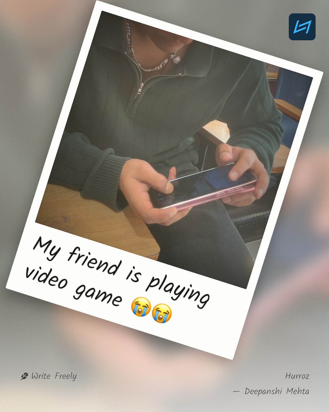 My friend is playing video game 😭😭