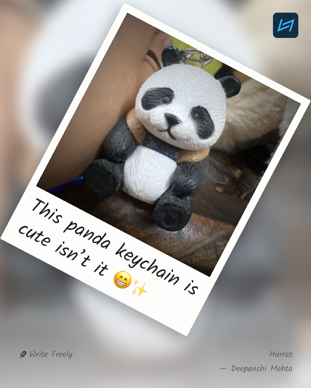 This panda keychain is cute isn’t it 😁✨