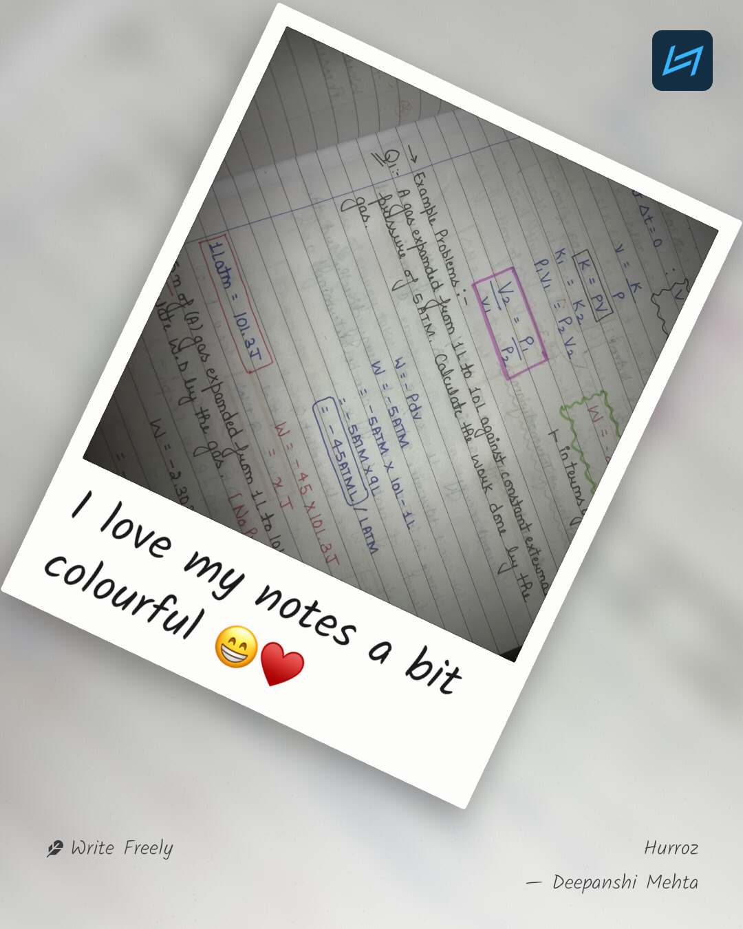 I love my notes a bit colourful 😁♥️
