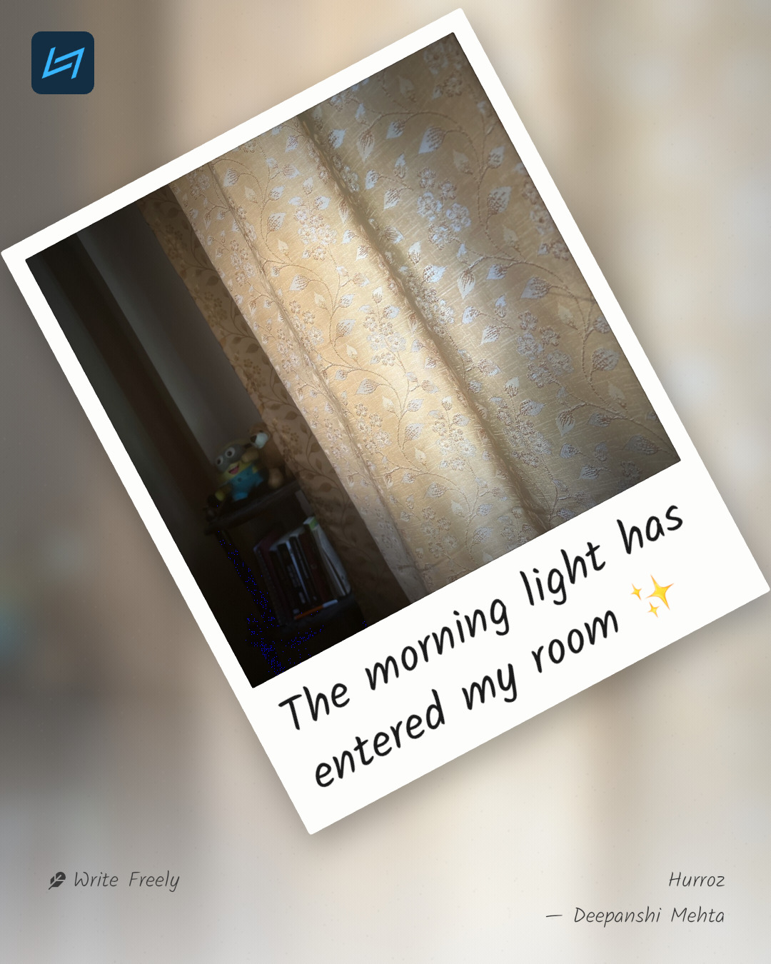 The morning light has entered my room ✨