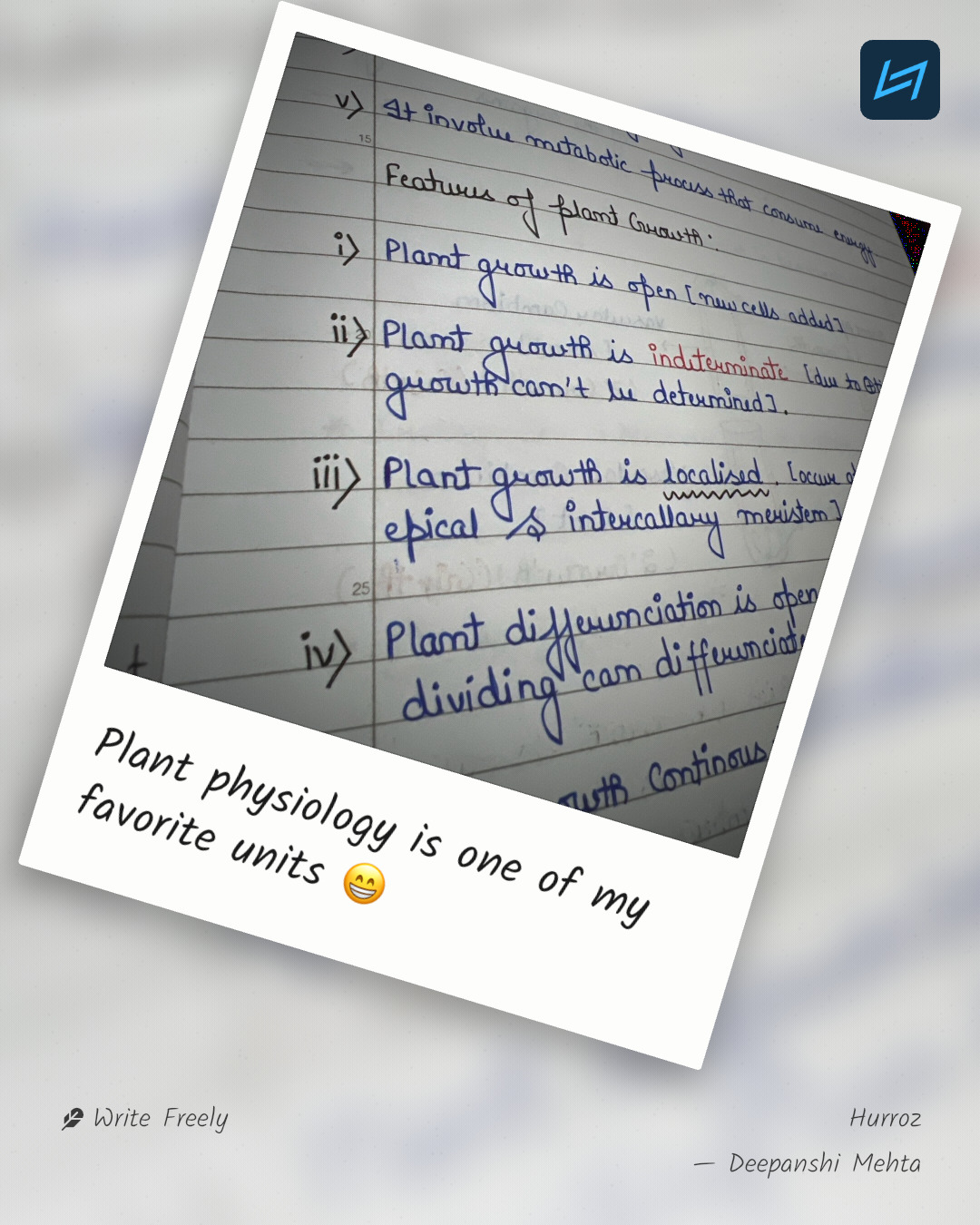 Plant physiology is one of my favorite units 😁