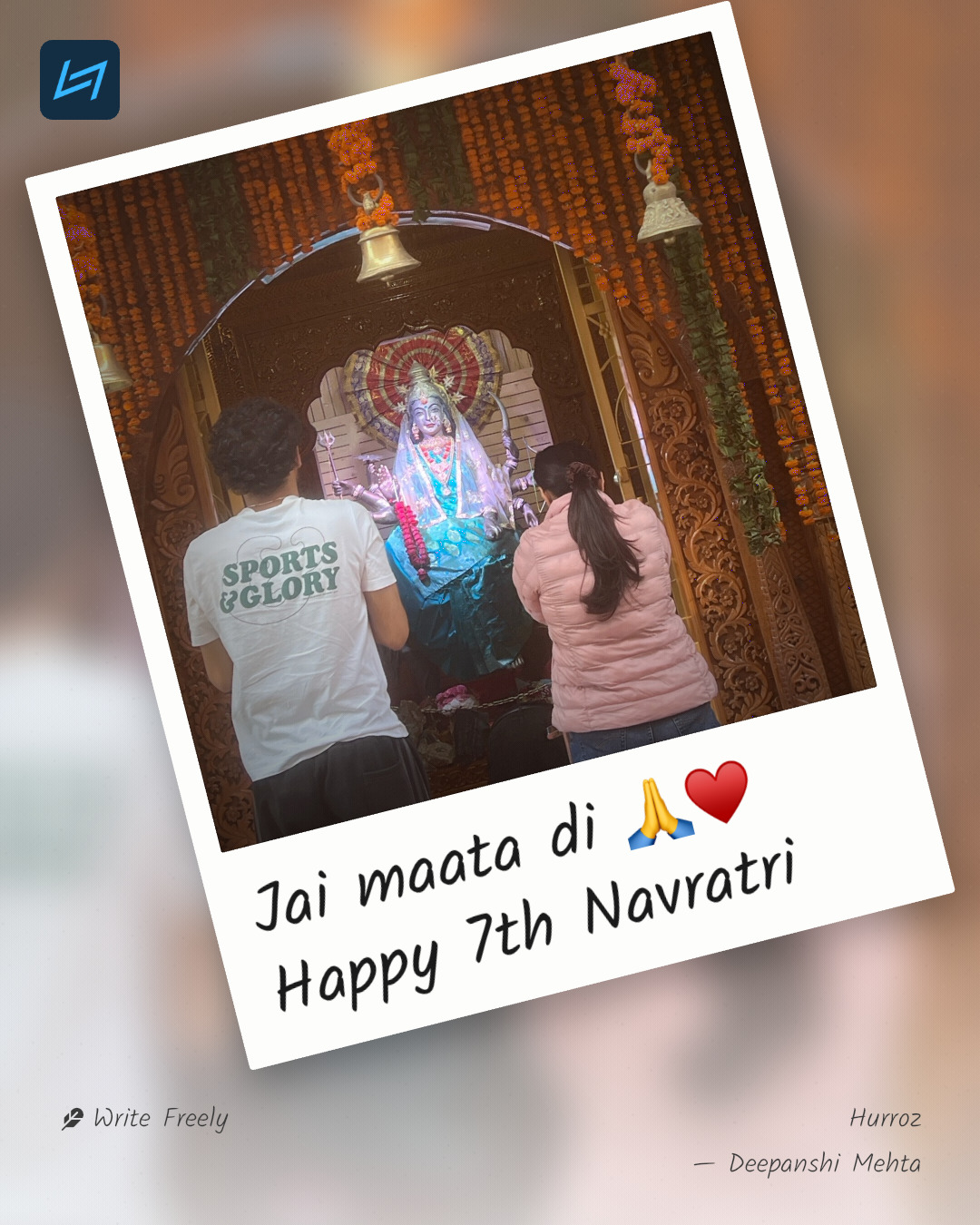 Jai maata di 🙏♥️ Happy 7th Navratri