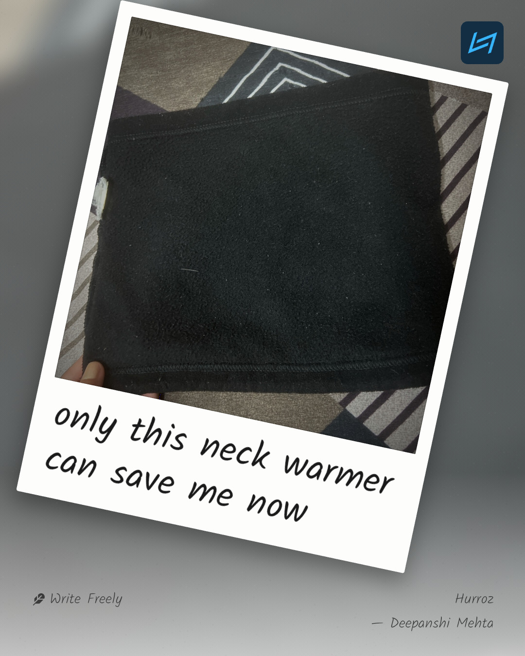 only this neck warmer can save me now
