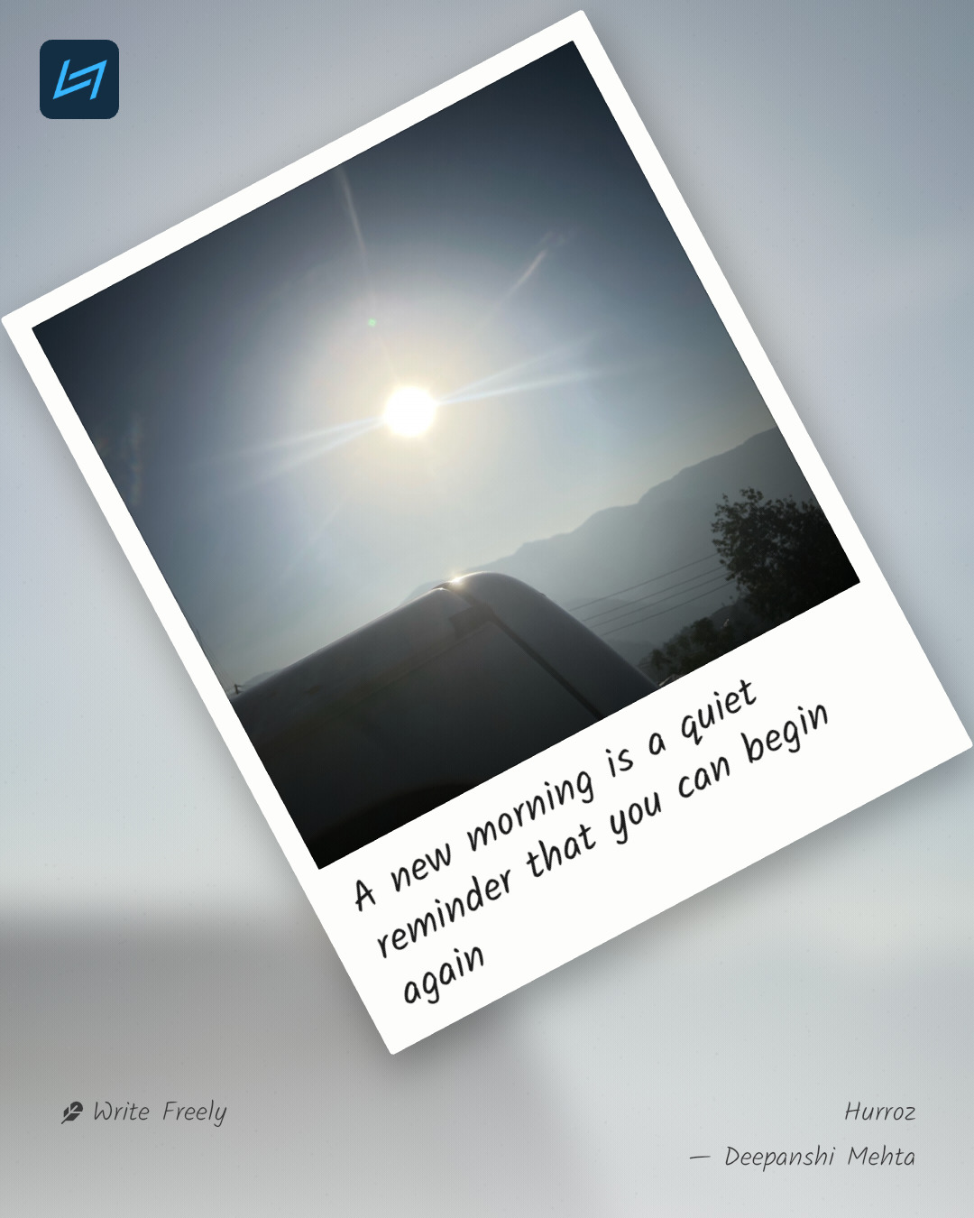 A new morning is a quiet reminder that you can begin again