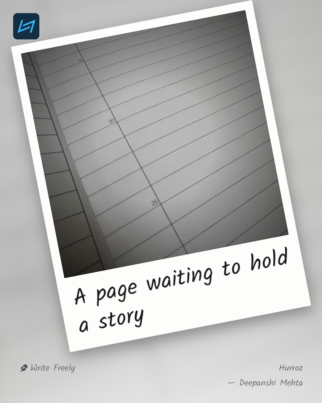 A page waiting to hold a story
