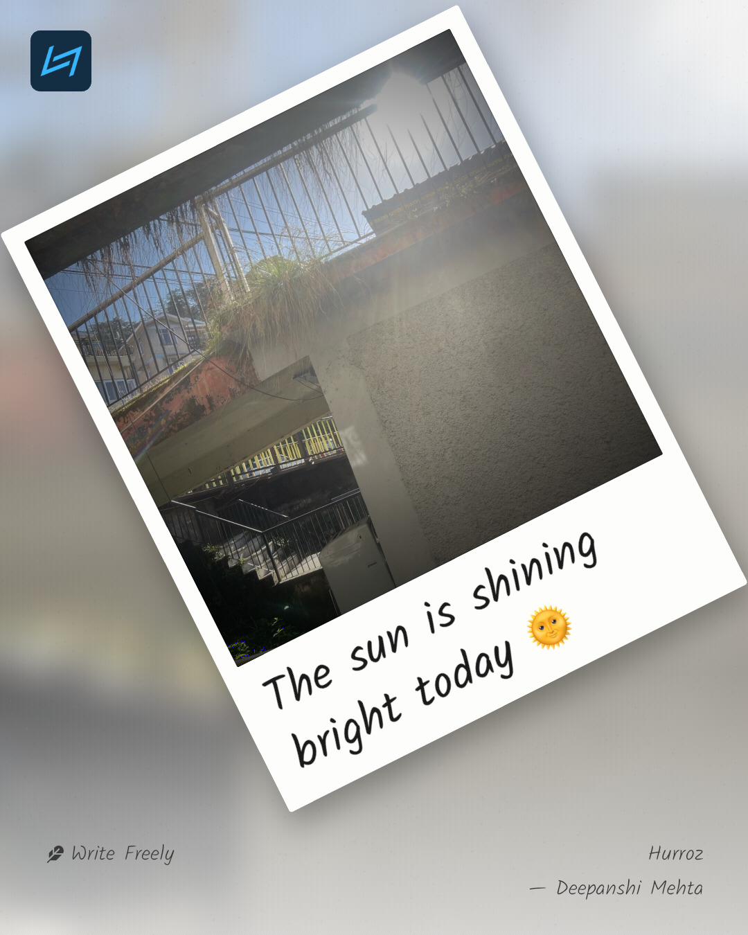 The sun is shining bright today 🌞