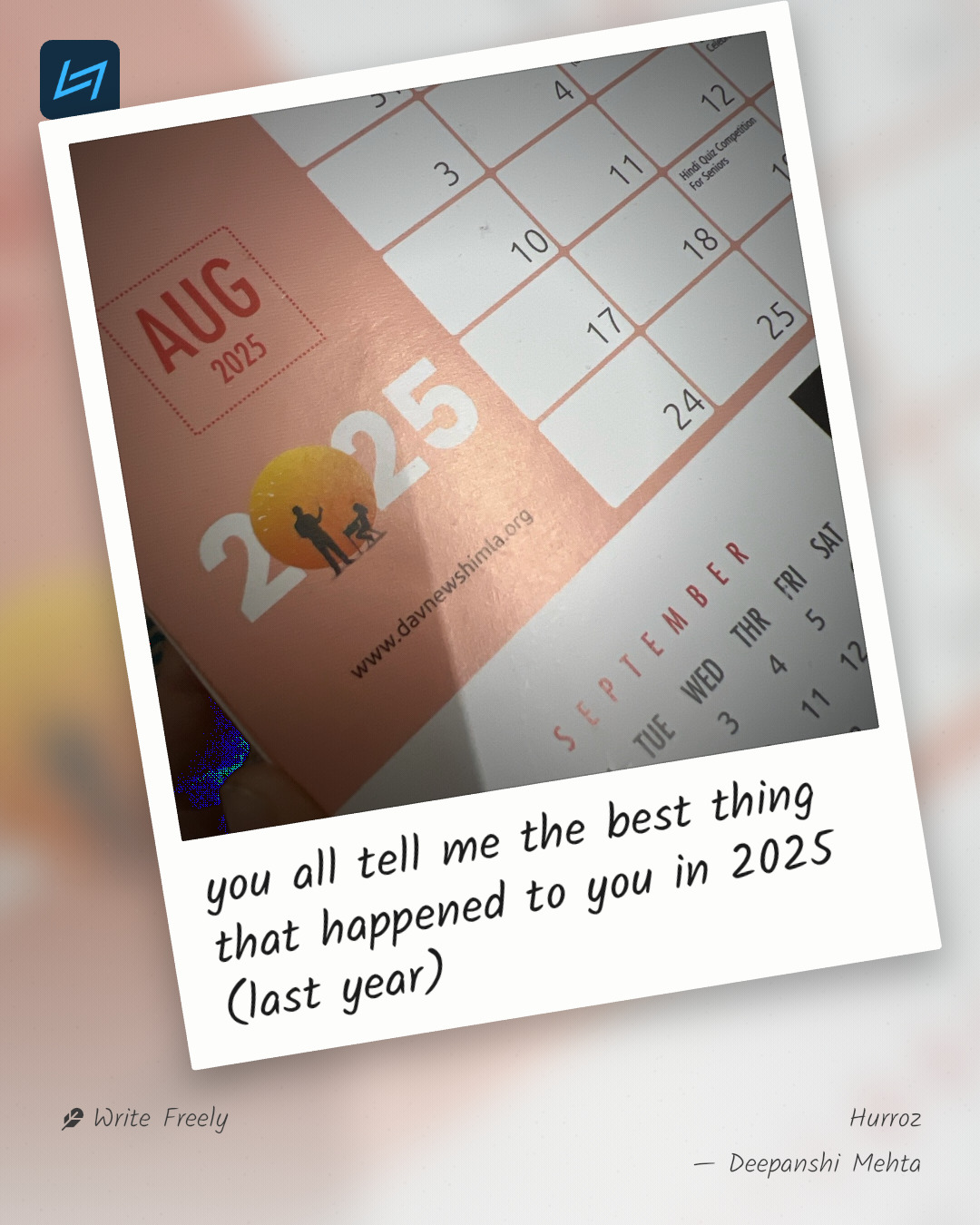 you all tell me the best thing that happened to you in 2025 (last year)