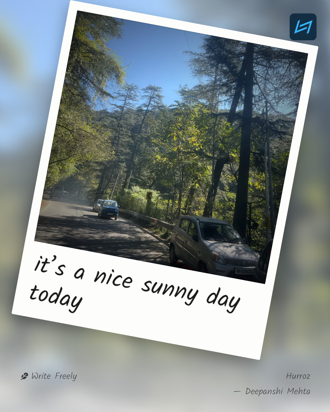 it’s a nice sunny day today