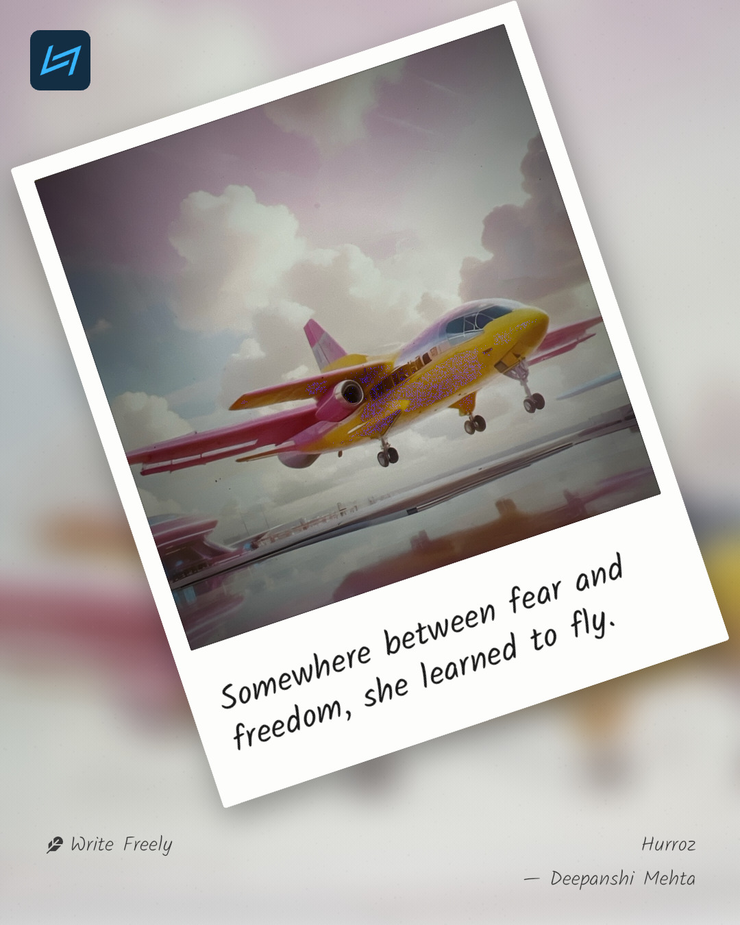 Somewhere between fear and freedom, she learned to fly.