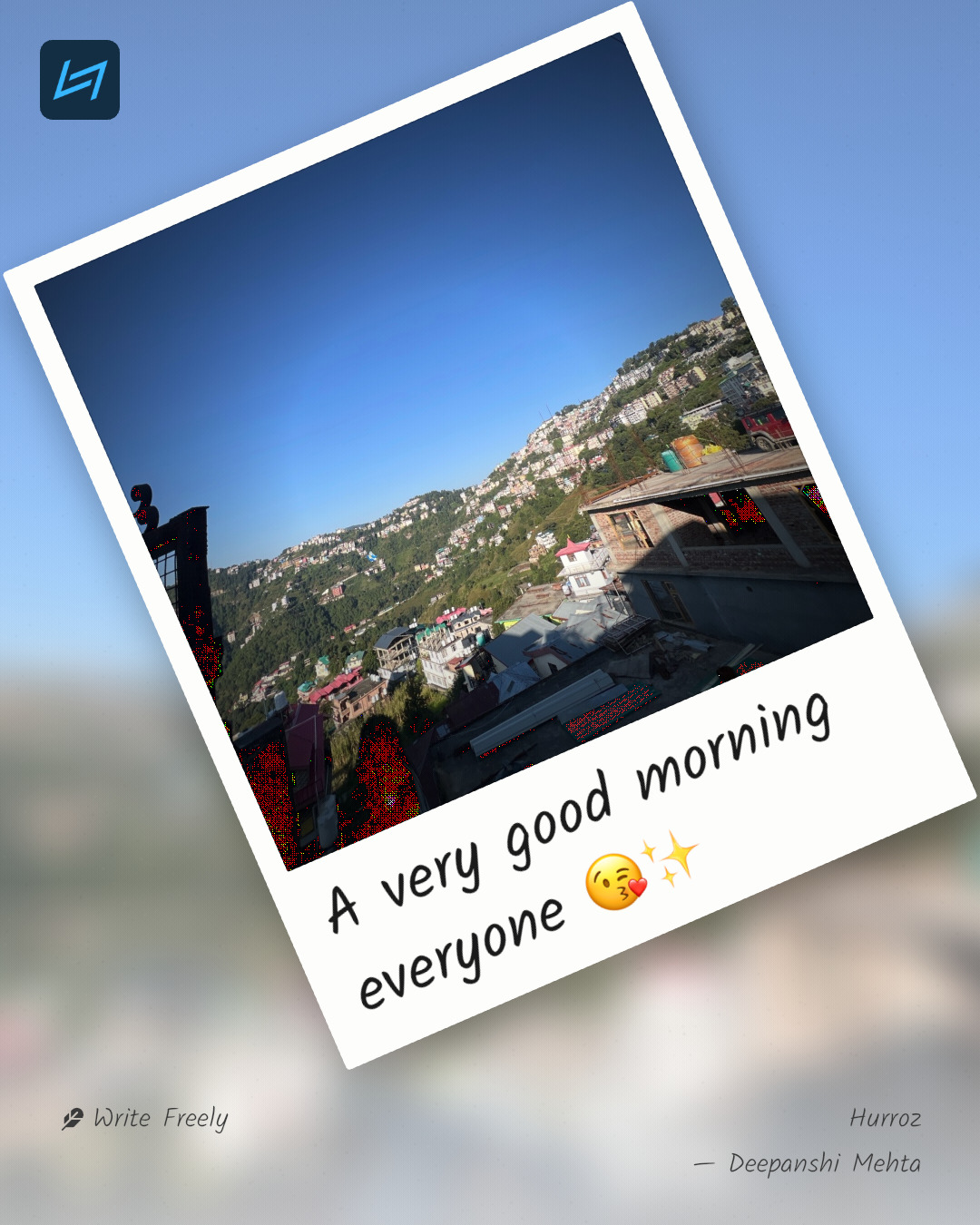 A very good morning everyone 😘✨