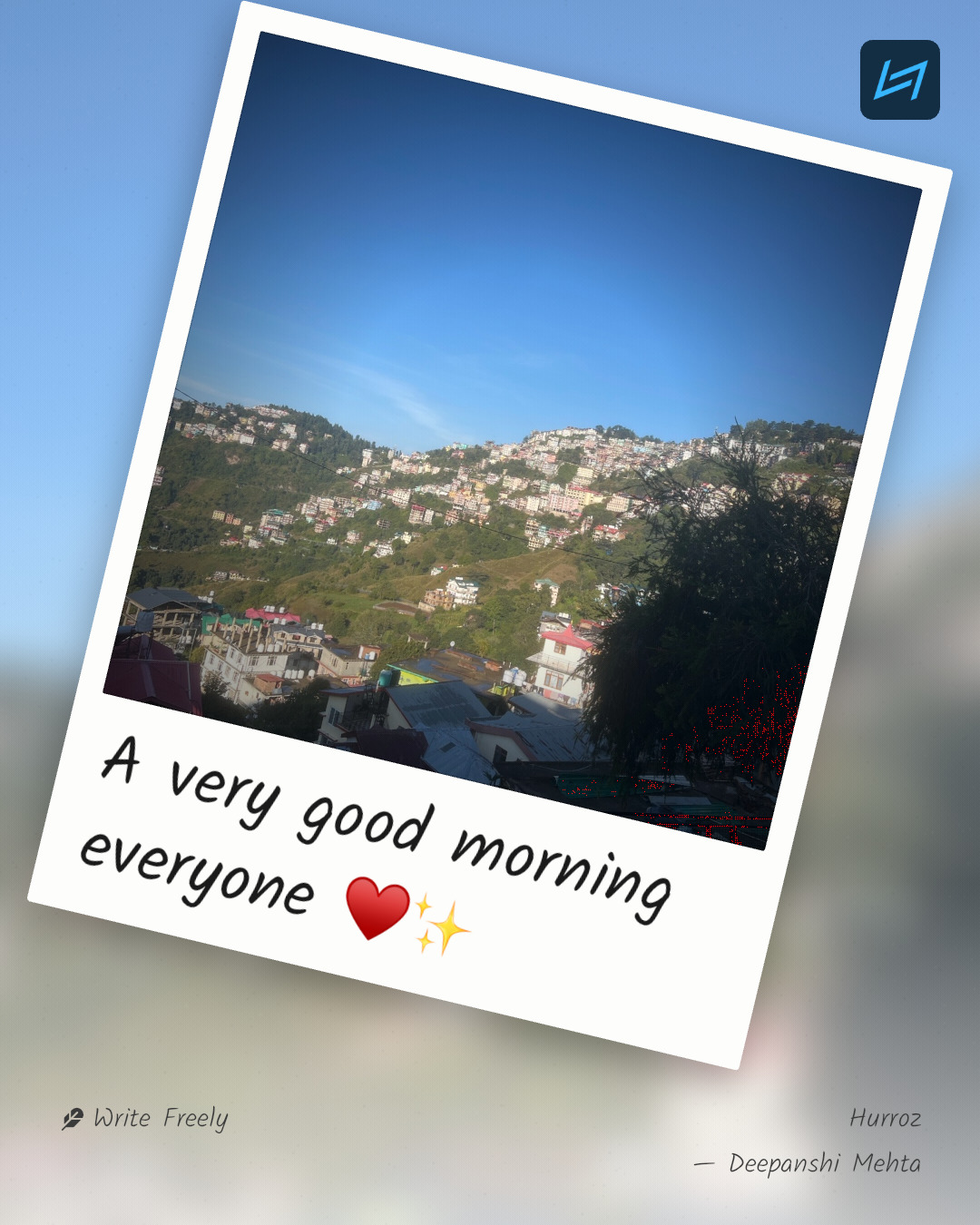 A very good morning everyone ♥️✨