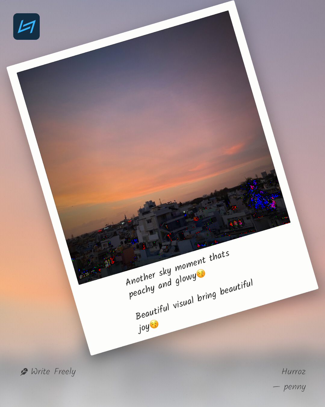 Another sky moment thats peachy and glowy😚 Beautiful visual bring beautiful joy😚