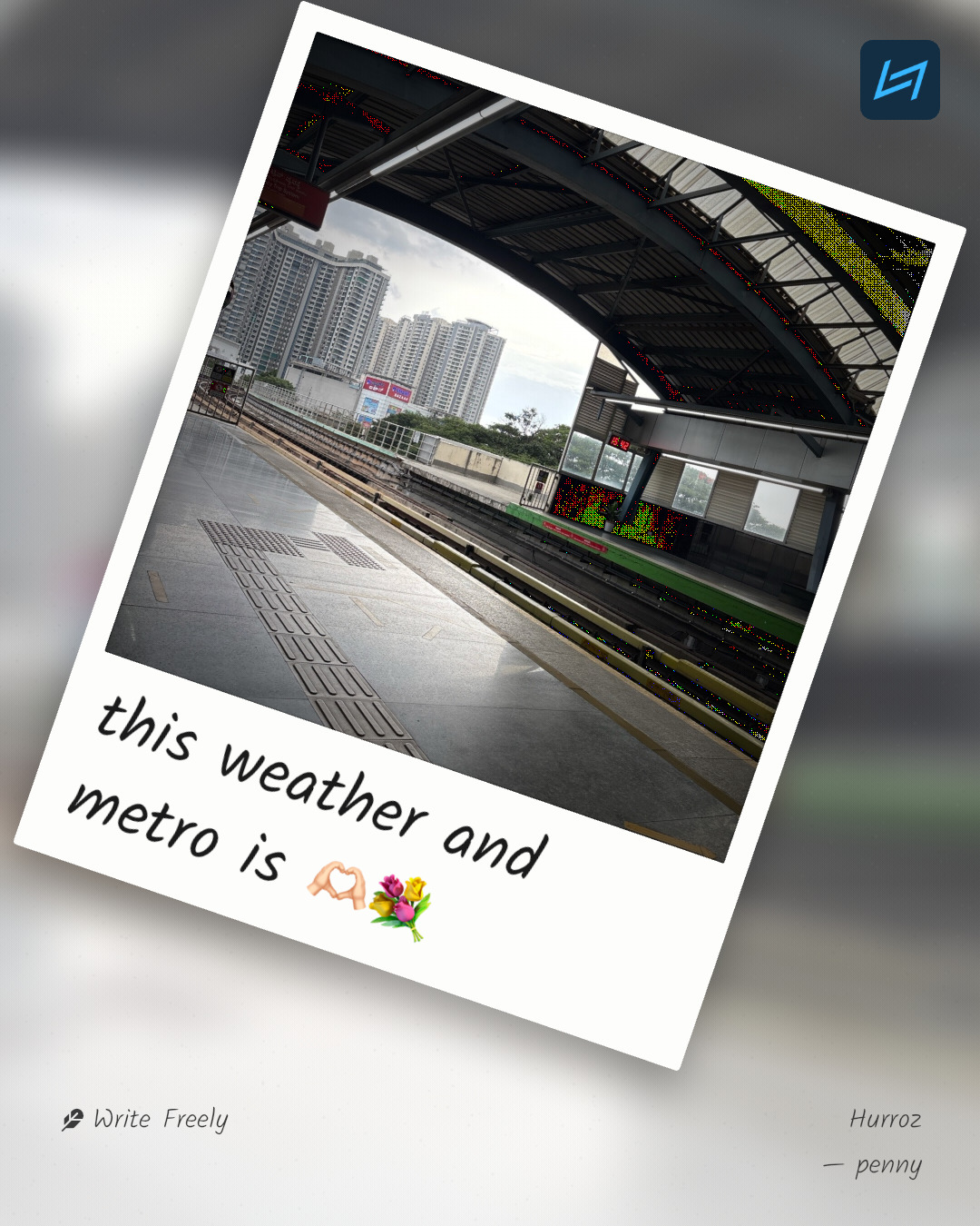 this weather and metro is 🫶🏻💐
