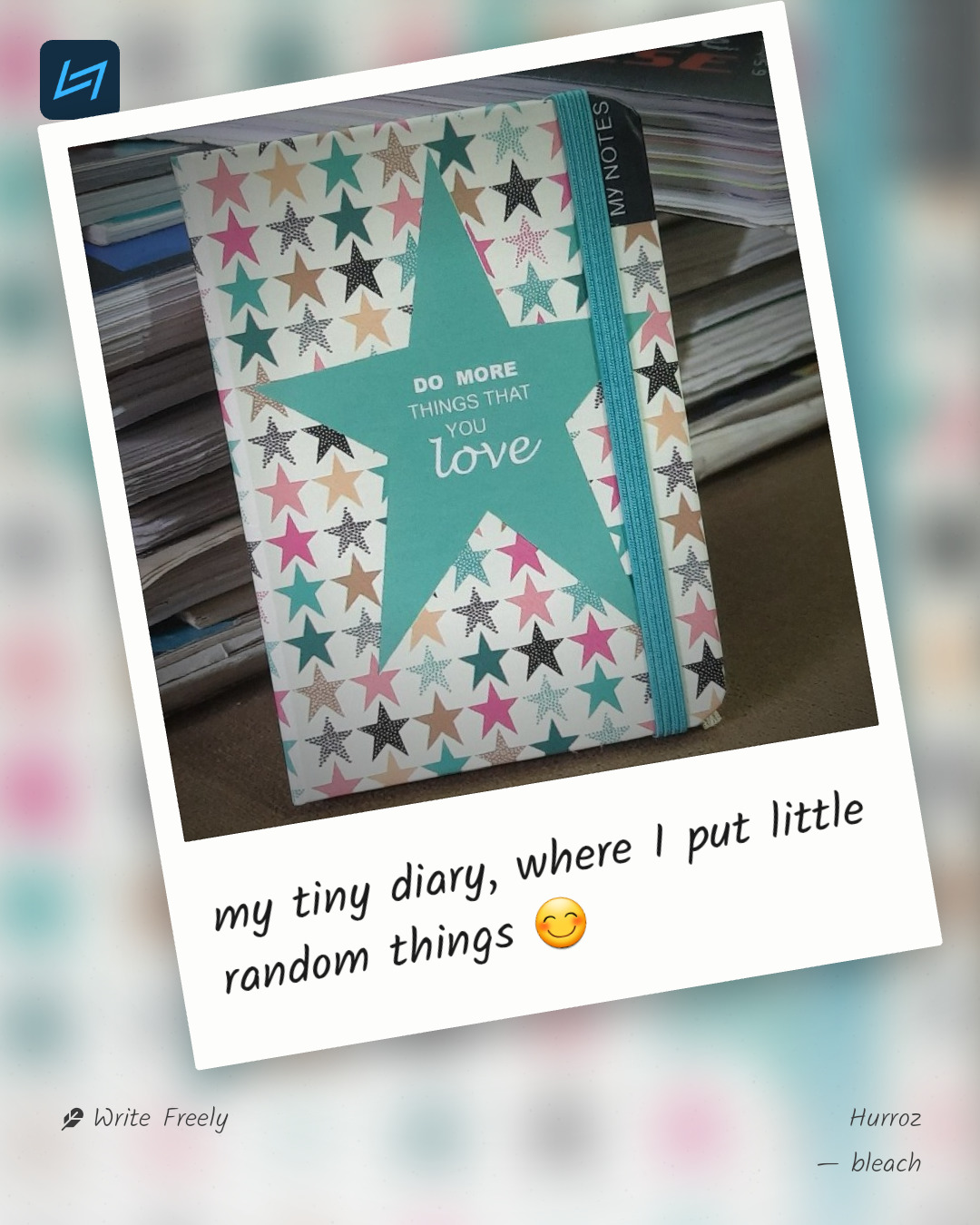 my tiny diary, where I put little random things 😊