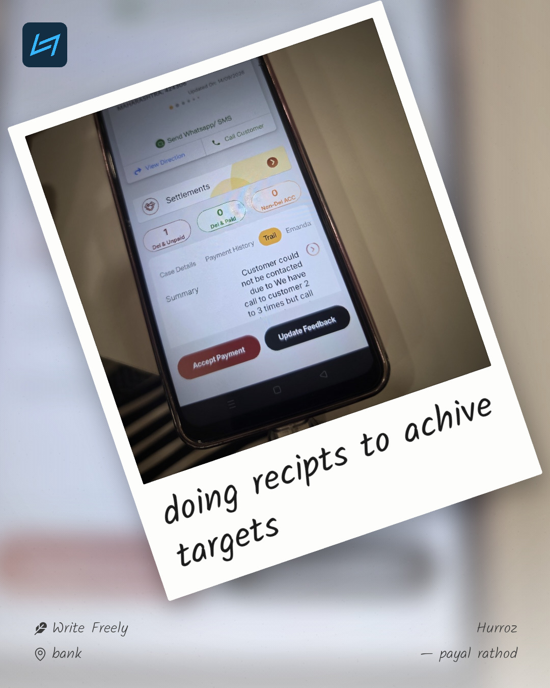 doing recipts to achive targets
