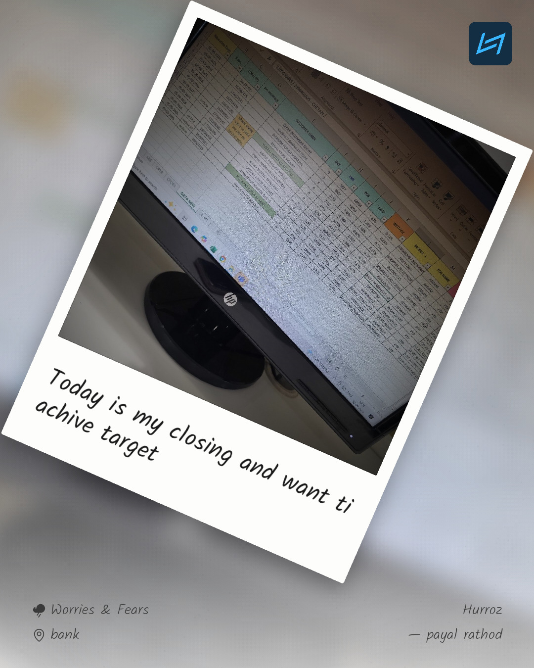 Today is my closing and want ti achive target