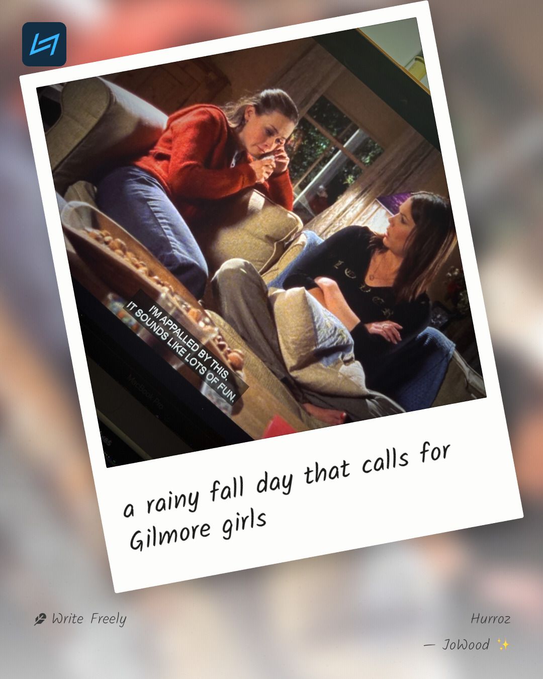 a rainy fall day that calls for Gilmore girls