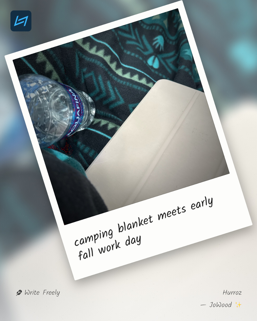 camping blanket meets early fall work day