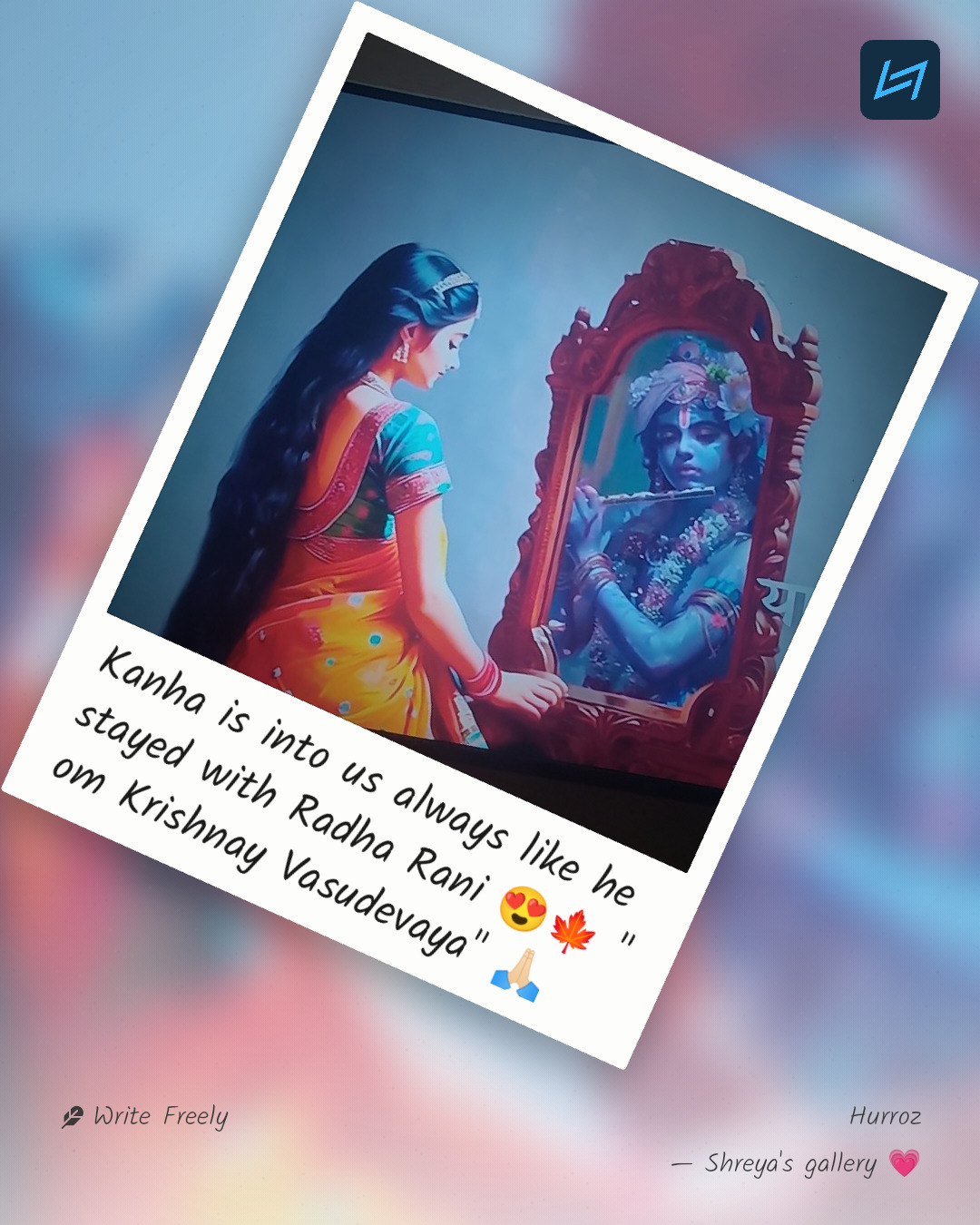 Kanha is into us always like he stayed with Radha Rani 😍🍁 " om Krishnay Vasudevaya" 🙏🏻