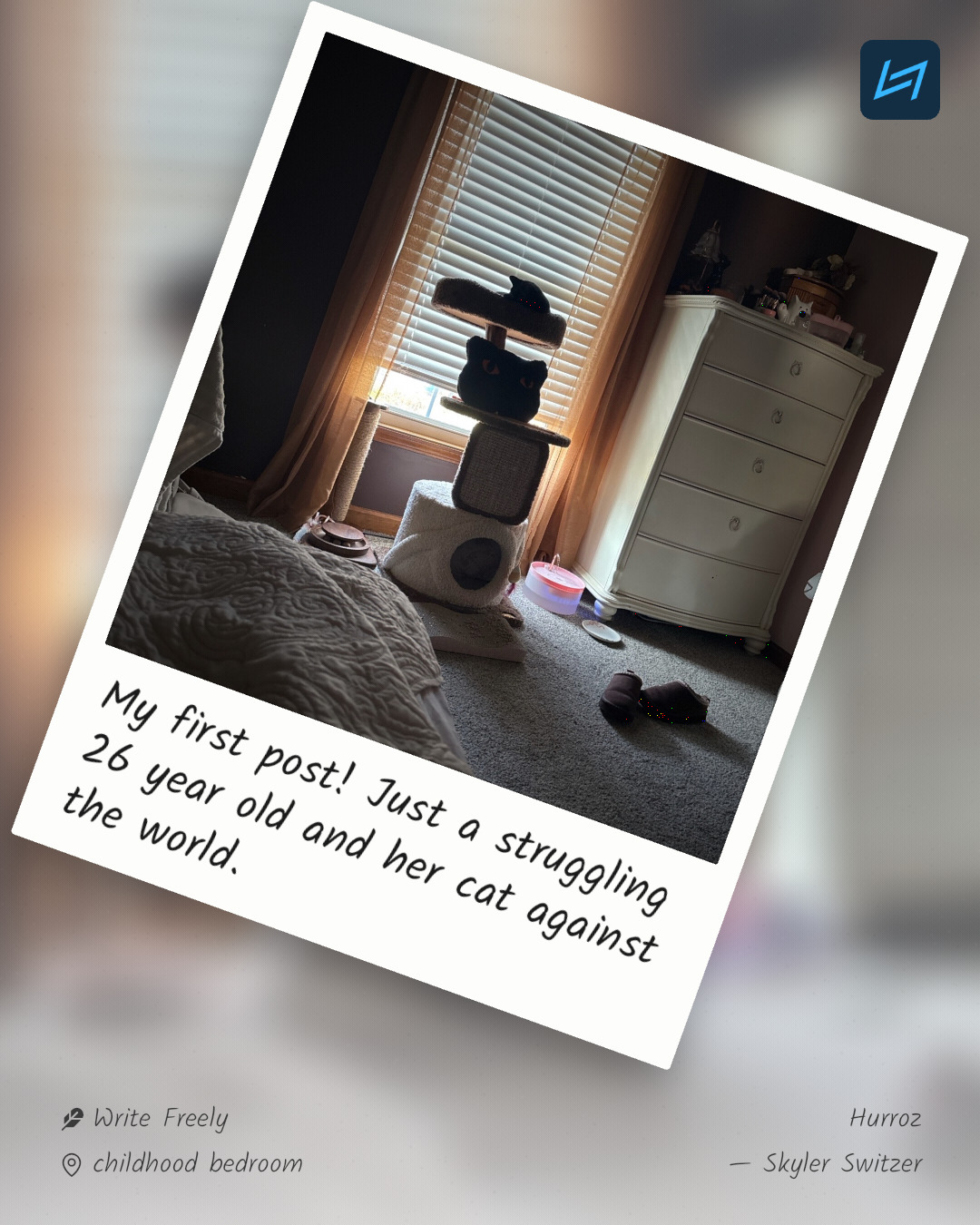 My first post! Just a struggling 26 year old and her cat against the world.