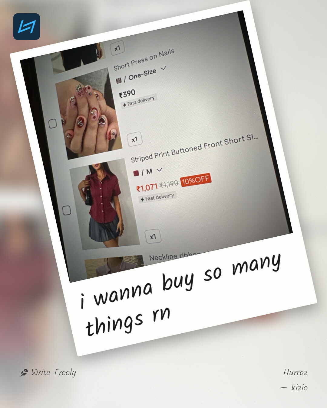 i wanna buy so many things rn