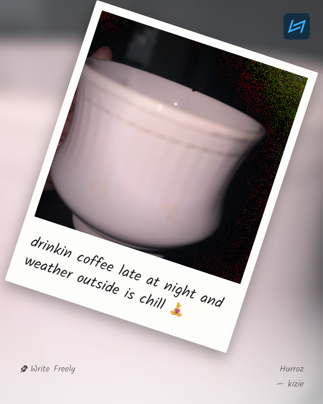 drinkin coffee late at night and weather outside is chill 🧘‍♀️