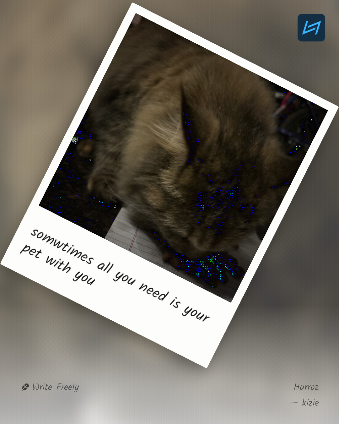 somwtimes all you need is your pet with you