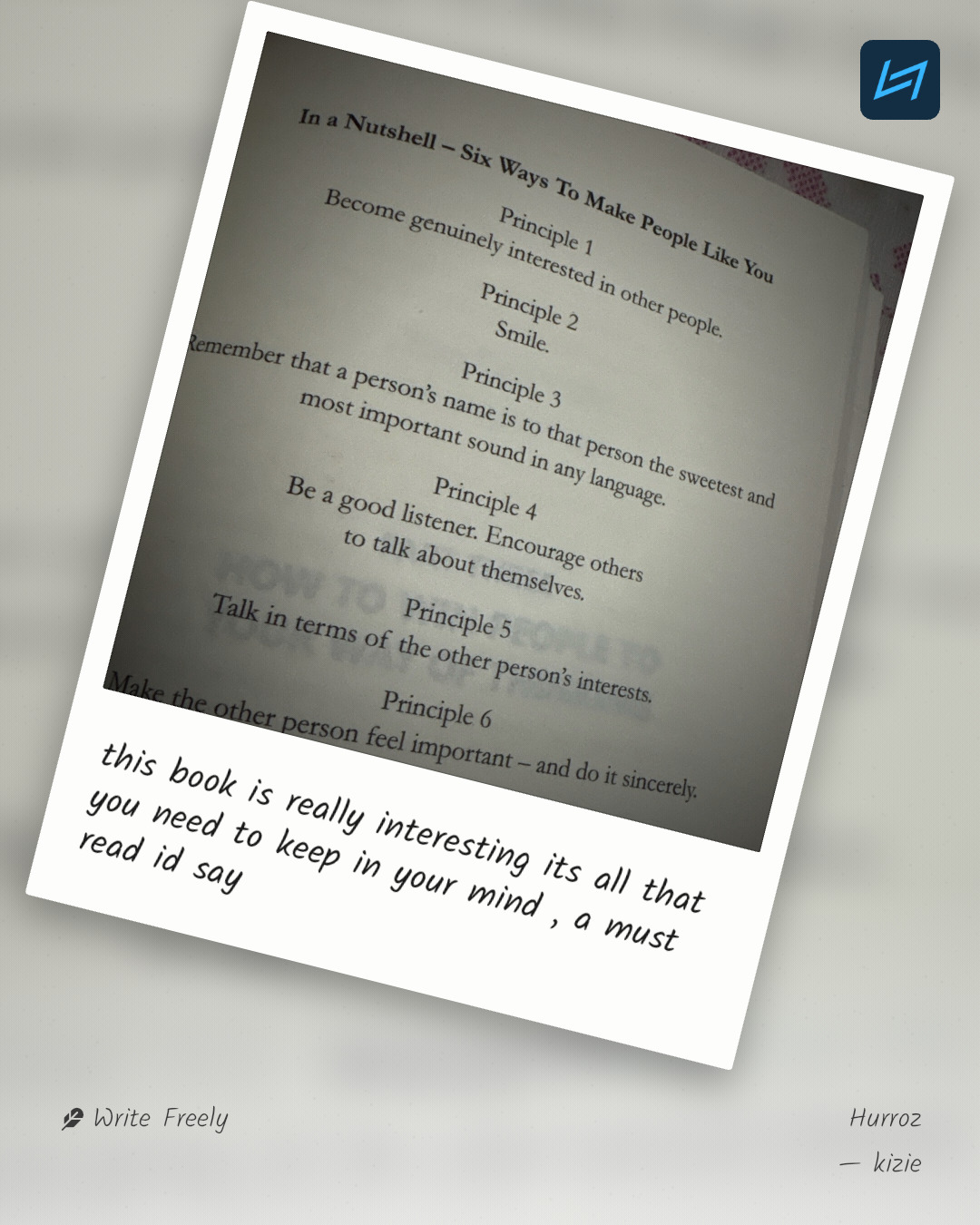 this book is really interesting its all that you need to keep in your mind , a must read id say