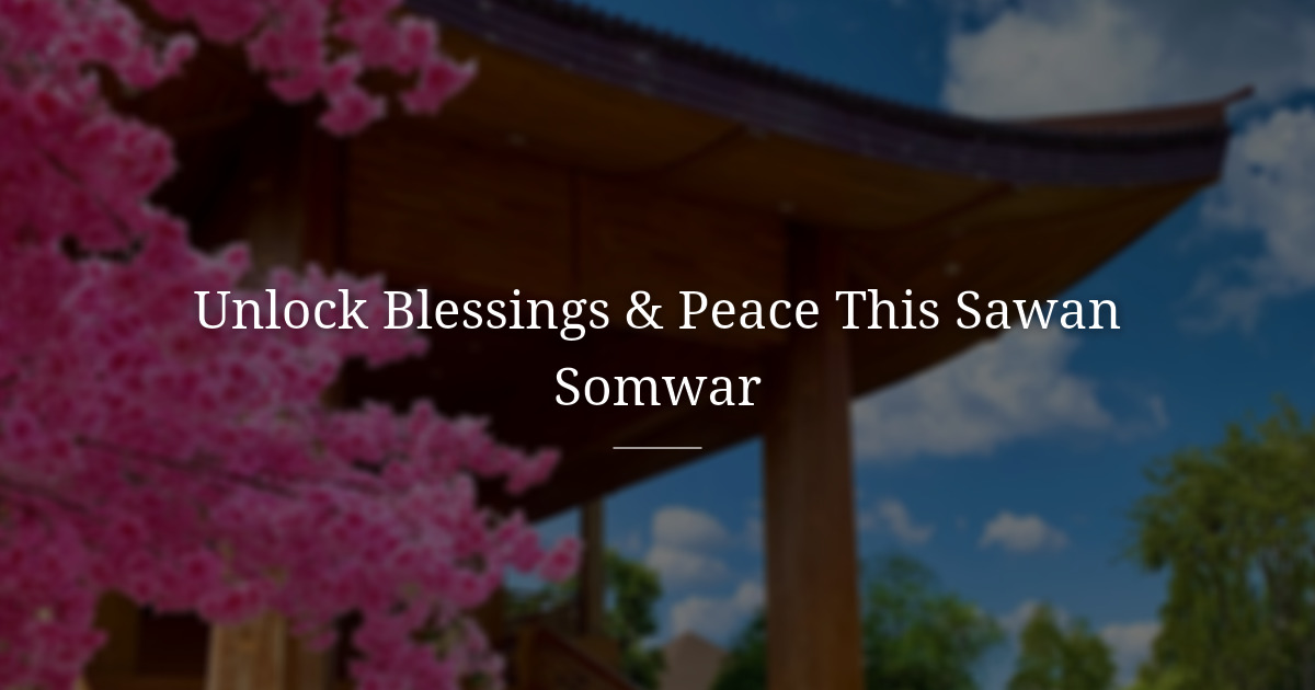 Sawan Somwar Vrat....