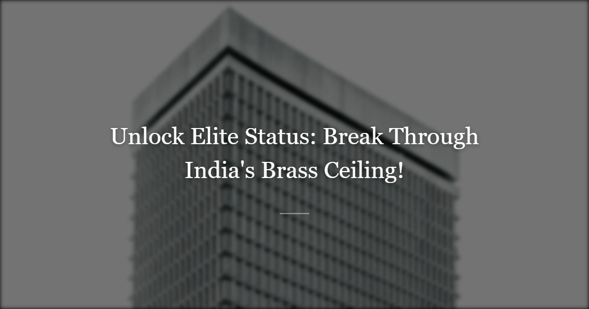 The Brass Ceiling: The Architecture of Engineered Class