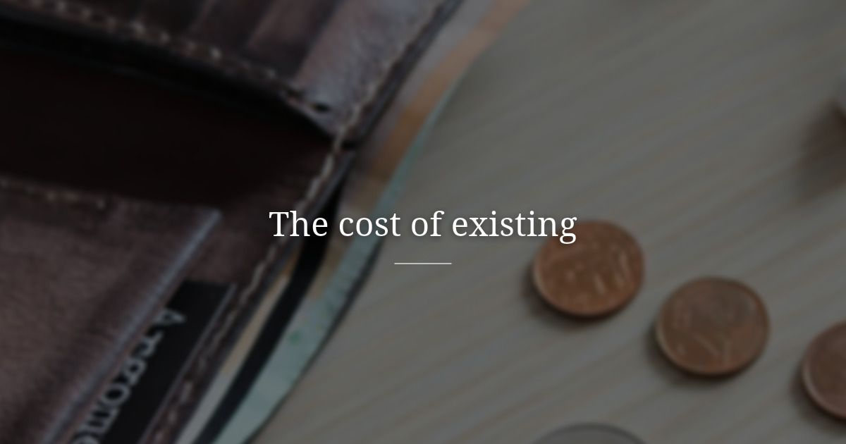 The Cost Of Simply Existing