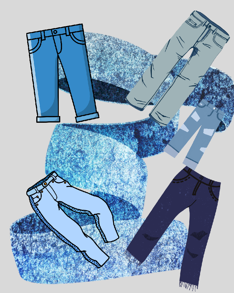 Low rise jeans