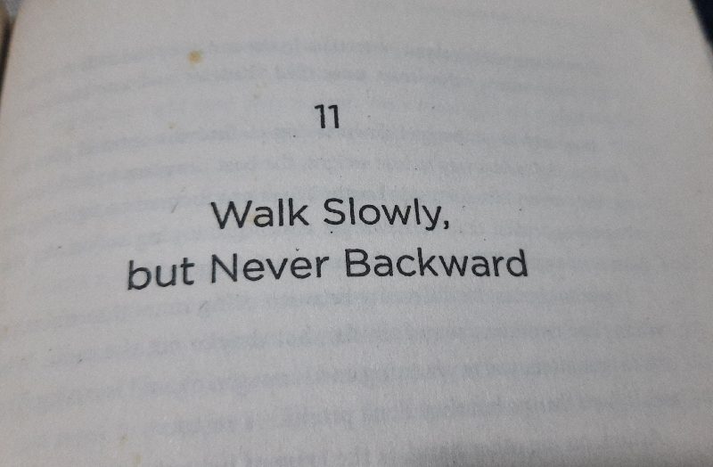 Walk slowly
