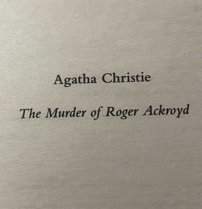 Murder Of Roger Ackroyd
