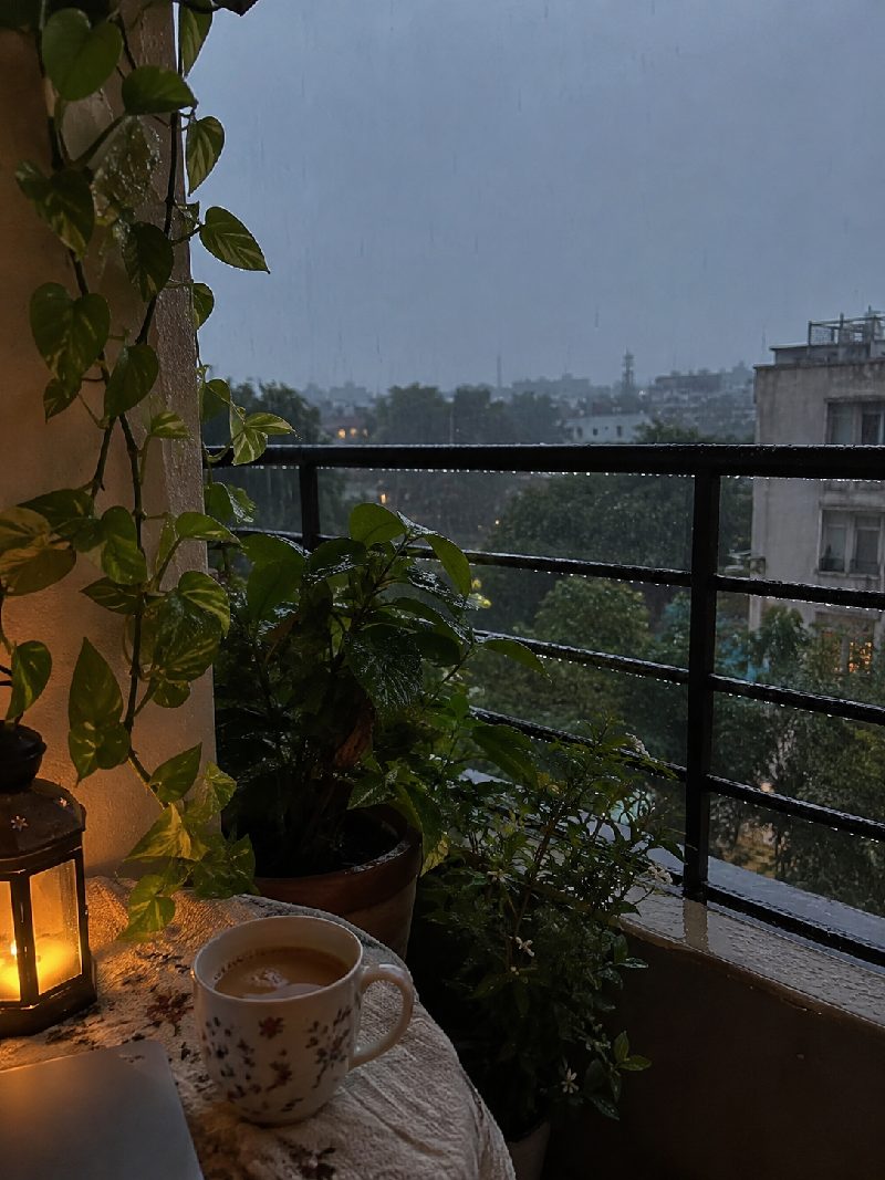 baarish , chai , music & balcony