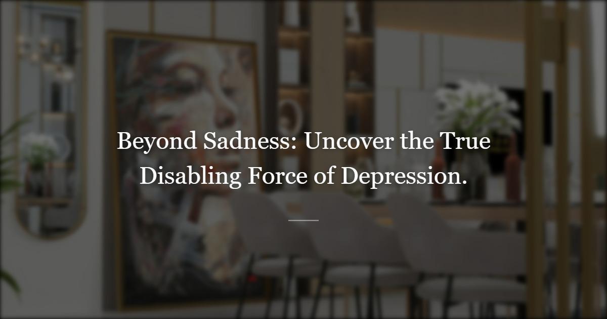 I Used to Think Depression Was About Sadness. This Study Changed My Mind