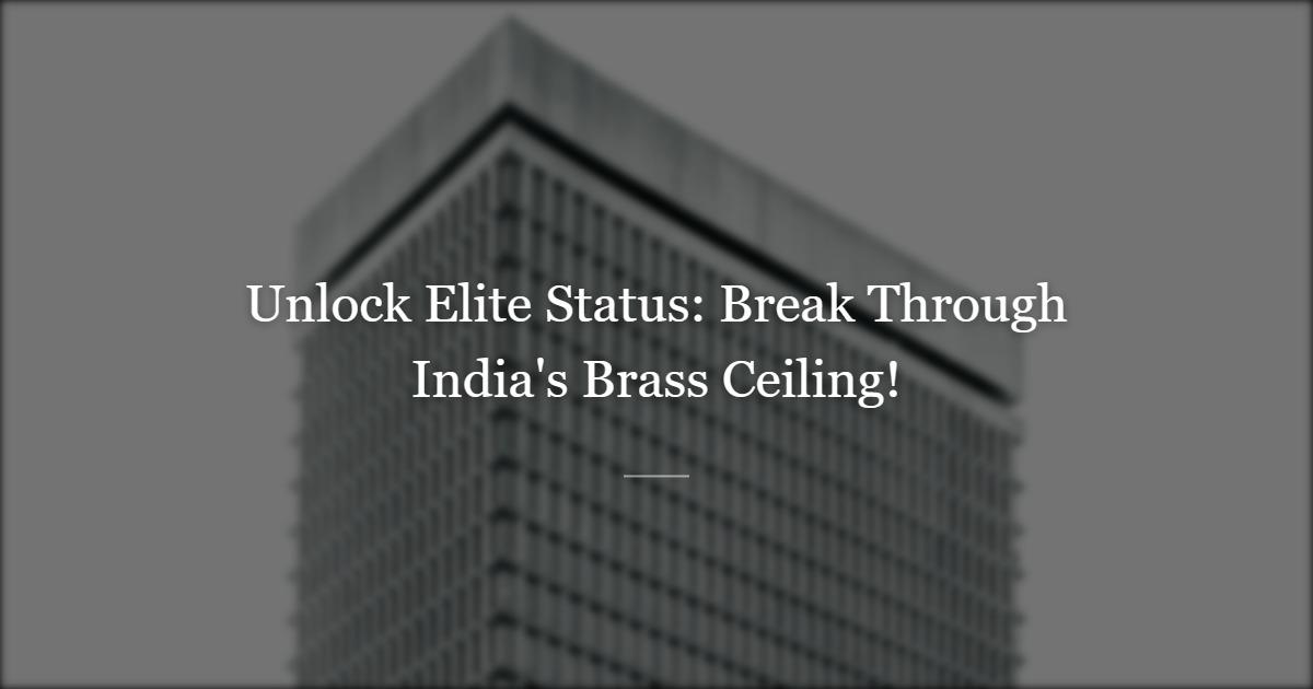 The Brass Ceiling: The Architecture of Engineered Class