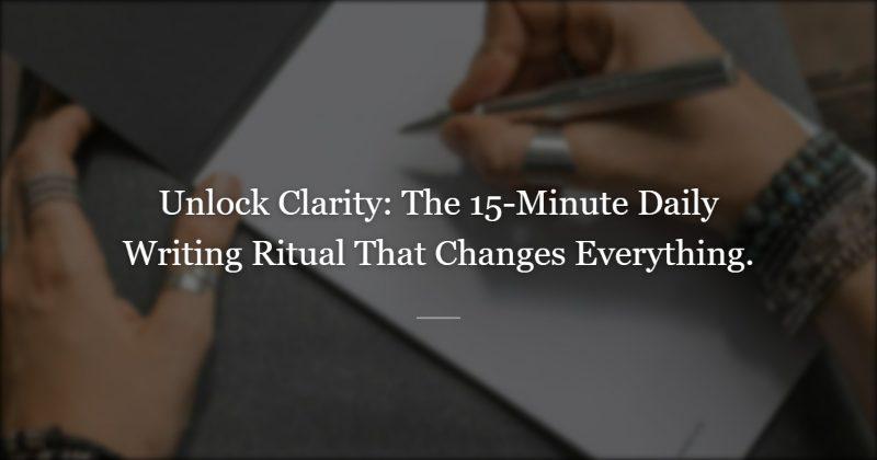 The 15-Minute Action Plan