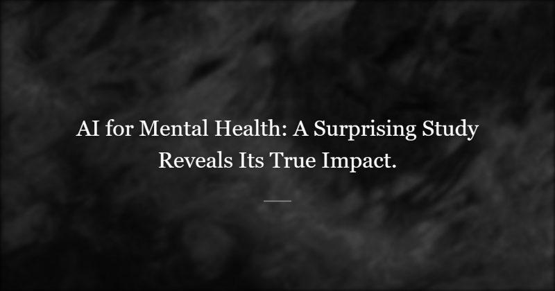 I Read a Study That Surprised Me